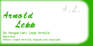 arnold lepp business card